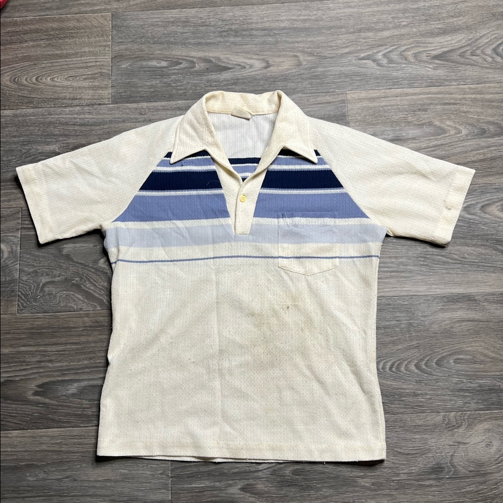 1970s Summer button up polo